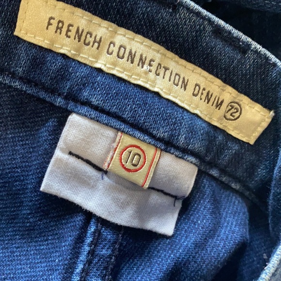 French Connection Womens Skinny Jeans Blue Medium Washed AU 10 Zip Fly - Picture 9 of 9